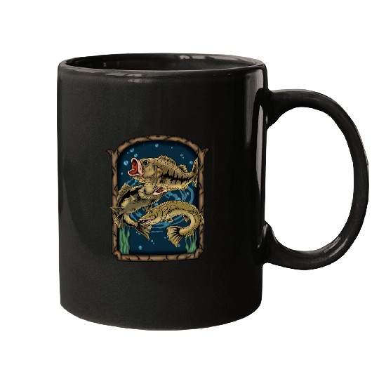 Fishing Fun Bass Fish Pike Trout Fishing Mugs