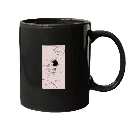 Astronaut Job Spaceman Space Galaxy Moon Beige Mugs