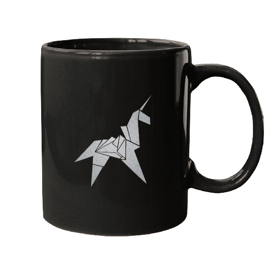 Unicorn Pet Origami Sliver Inspired by Blade Runner Mugs