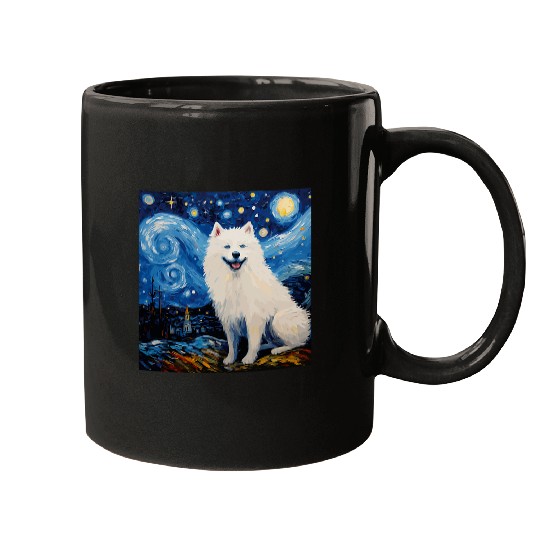 Samoyed Pet Starry Night For Dog Mom Dog Dad Mugs