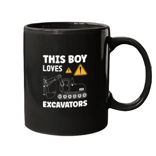 Excavator Fun Driver Excavator Operator Construction Work 1 Mugs