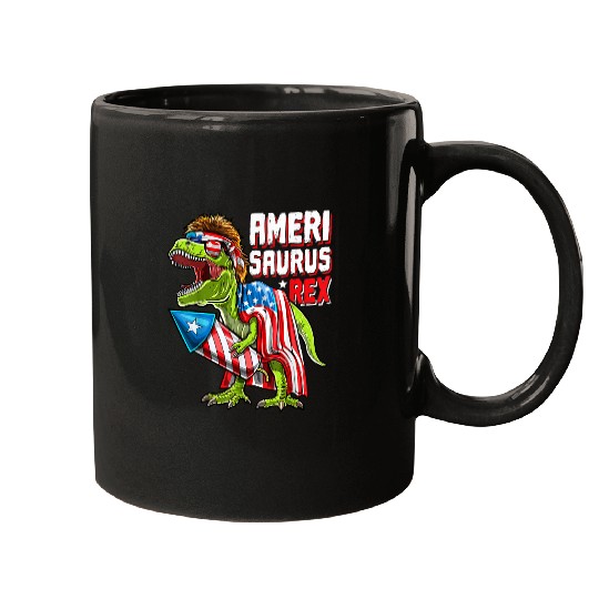 Dinosaur Pet Amerisaurus rexs Dinosaur 4th Of July Firework Mugs