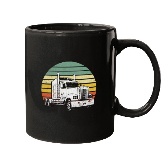 Truck Fun Trucking Semi Truck Trucker Dad Mugs