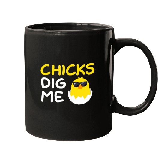 Chicken Pet Chicks Dig Me Easter Pun Cool Chicken Egg Hunt Mugs