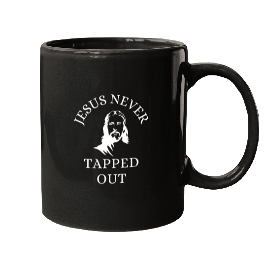 Sport Wrestling JESUS NEVER TAPPED OUT CHRISTIAN WRESTLING JESUS FAITH Mugs