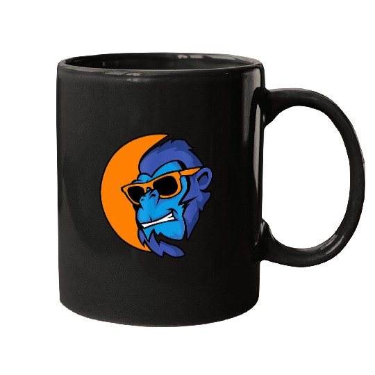 Gorilla Pet Monkey Sunglasses Mugs