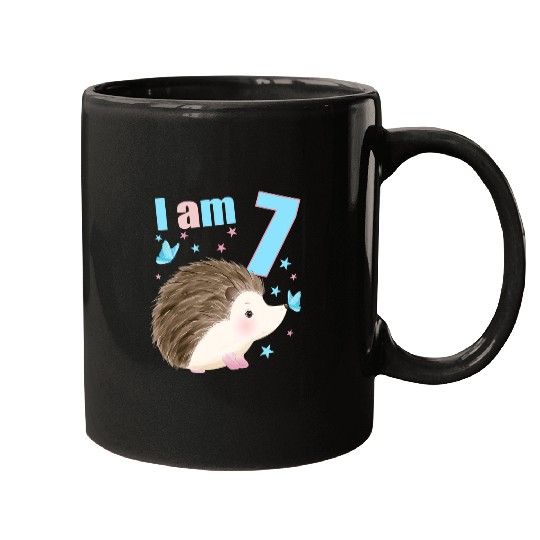 Hedgehog Pet 7 Years old 7 birthday outfit Boy girl Hedgehog Mugs