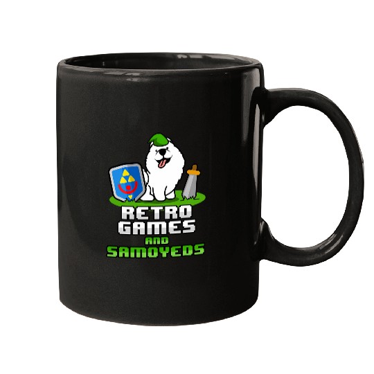 Samoyed Pet Retro Games Samoyed Funny Samoyed for Gamers Mugs