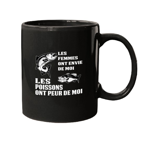 Fishing Fun tee fisherman tee fish fear me women want me 31 Mugs