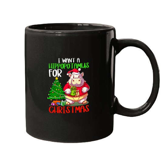 Hippo Pet I Want a Hippopotamus for Christmas Funny Kids Boys Youth4 7 Mugs