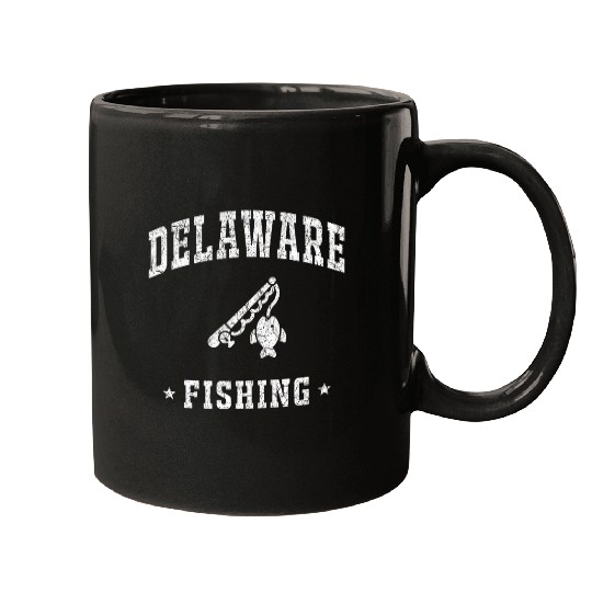 Fishing Fun Delaware Fishing vintages Fisherman Rod Retro Fishing Lover Mugs