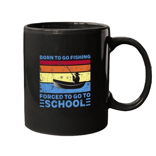 Fishing Fun Bass Fish Fisherman Kids Born To Go Fishing9 Mugs