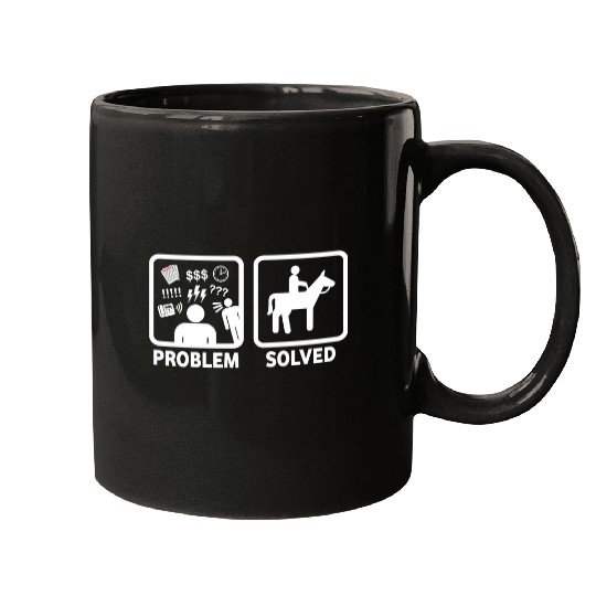 Horse Pet Riding Problem Solved Horse Rider Mugs