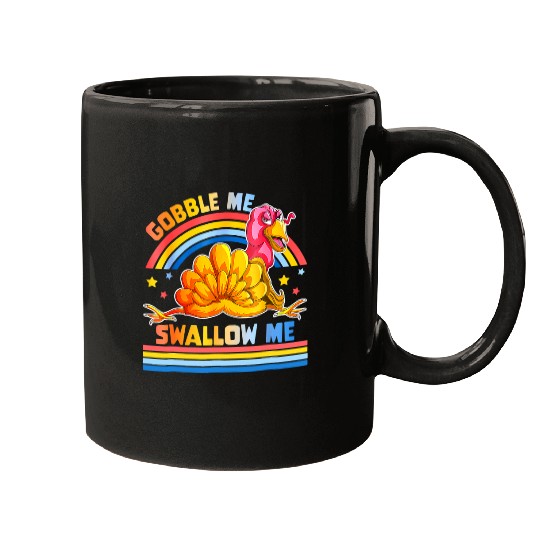 Chicken Pet Gobble Me Swallow Me Turkey Chicken Thanksgiving Mugs