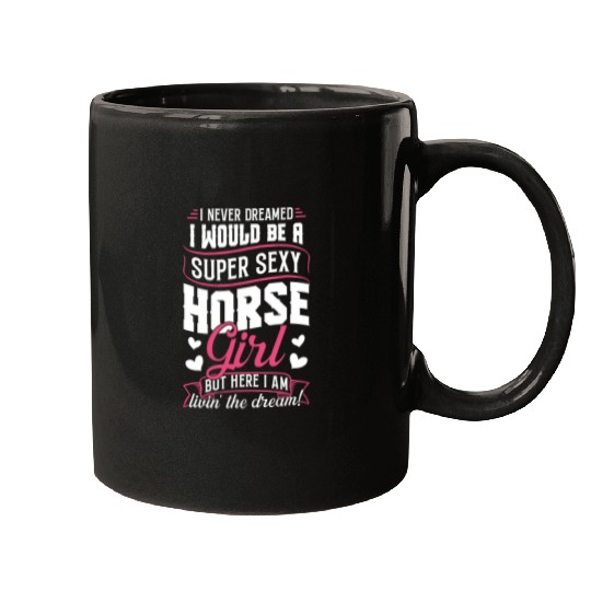 Horse Pet Lady Graphic for Women and Girl Horse Fan Mugs