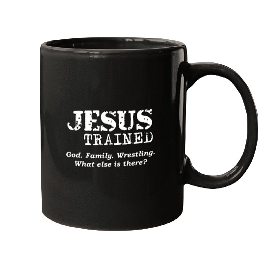 Sport Wrestling Jesus Trained Wrestling 2 Mugs
