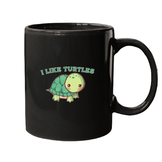 Turtle Pet Cute Kawaii I Like Turtles Pet Mugs