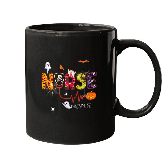 CNM Halloween ghosts Spider Certified nurses Midwife Nursing Mugs