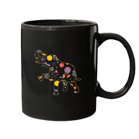 Elephant Mammal Celestial Animals Space Aesthetic Solar Planets Mugs