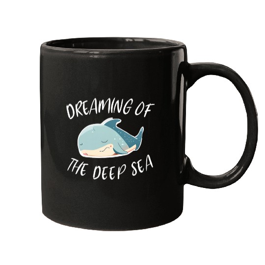 Shark Pet Dreaming Of The Deep Sea Design For Shark Lovers Marine Life Mugs