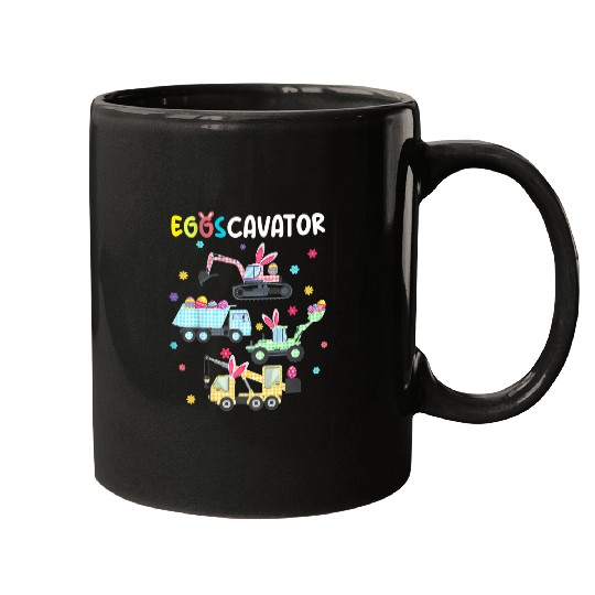 Excavator Fun Easter Day Egg Hunt for Boys Toddlers 1 2 Mugs