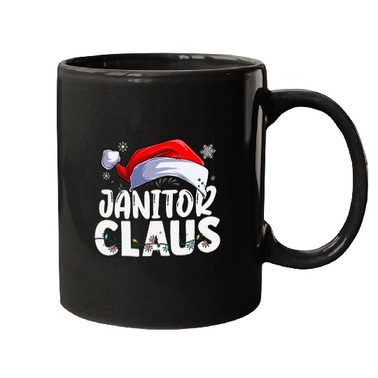 Janitor Santa Claus Christmas Funny Matching Costume Mugs