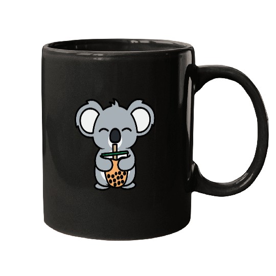 Koala Pet Kawaii Koala Bear Bubble Tea Drink Koala Loves Boba Tea Mugs