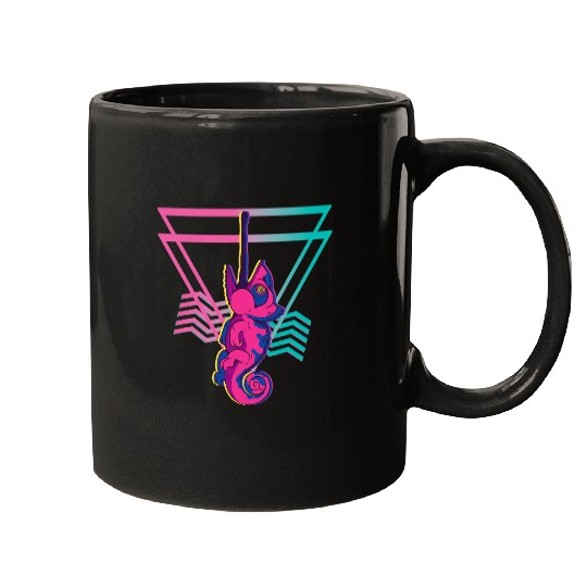 Chameleon Pet Vaporwave Animal Reptile Lizard Mugs