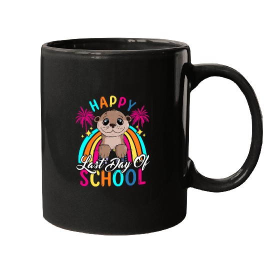 Otter Pet Otters Happy Last Day of School Teacher Students Graduation Otter 7 Mugs
