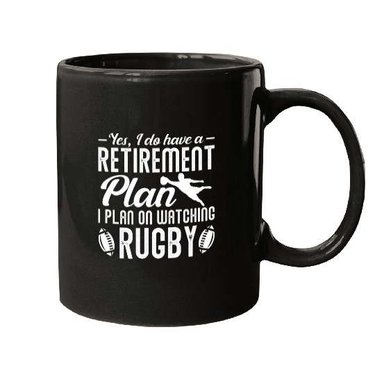 Sport Rugby Player Rugger Retirement Plan Watching Rugby Mugs