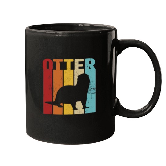 Otter Pet Otters Fish Otter Retro vintages Mugs