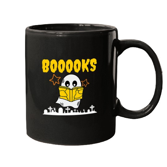 Book Fun ghosts Book Reading Halloween Teacher Bookworm Librarian Mugs