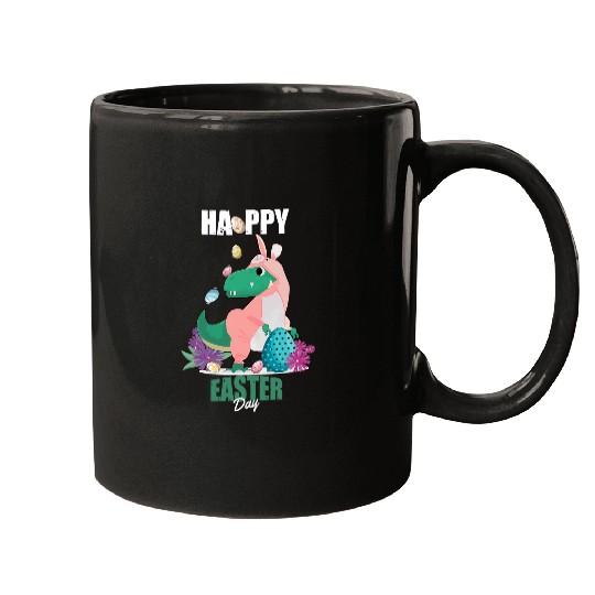 Dinosaur Pet Happy Easter Day Dinosaur Easter Bunny Egg For Kids Mugs