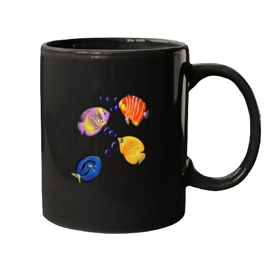 Turtle Pet Fish and turtle keep swimming tropical fish Mugs