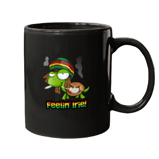 Turtle Pet Feelin Irie Patois Jamaica Turtle Jamaican Slang Mugs