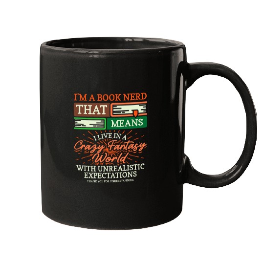 Book Fun Im A Book Nerd Bookish Bookworm Mugs