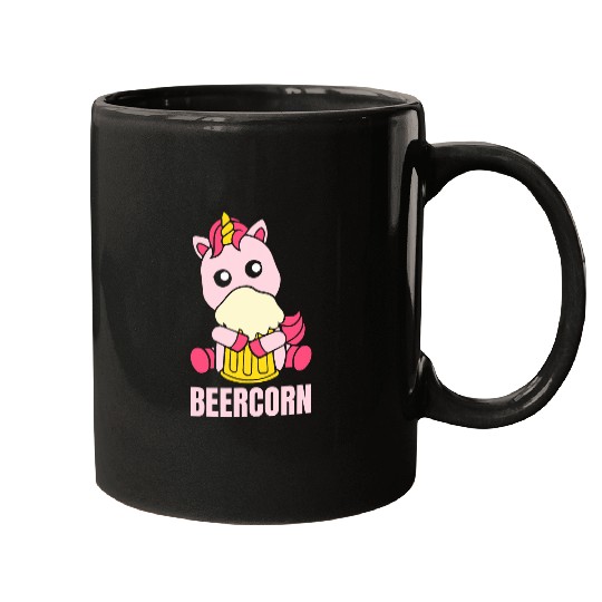 Unicorn Pet Beercorn Unicorn with beer Mugs