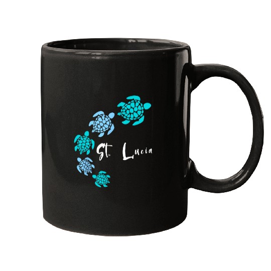 Turtle Pet St Lucia Island Sea Turtle Caribbean Sea St Lucia 1 Mugs