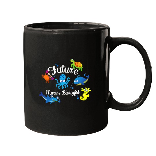 Whale Pet KV9 Turtle Future Marine Biologist Job Ocean Animal Lover Whale Turtle Mugs