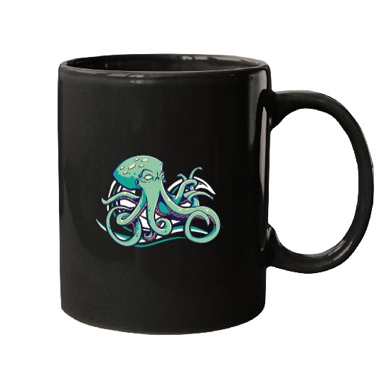 Octopus Pet Coral Reef Octopus Ocean Living Being Mugs