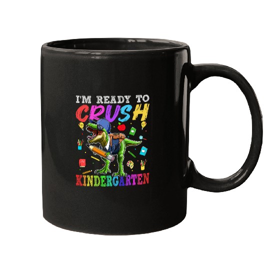 Dinosaur Pet Im Ready To Crush Kindergarten Dinosaur First Day Of School Mugs