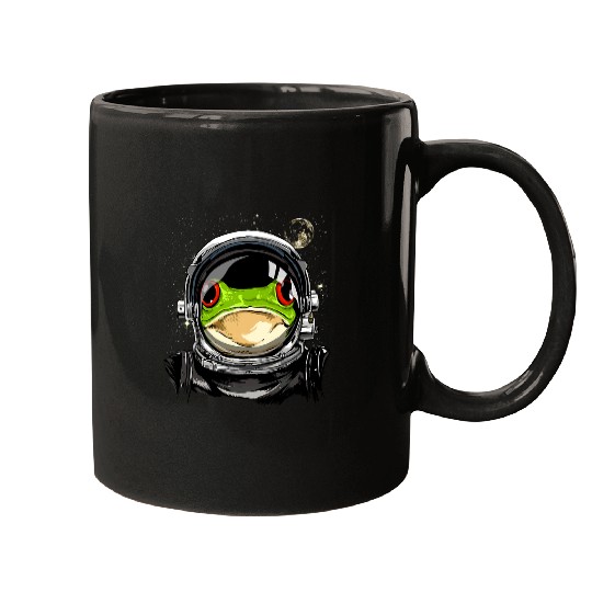 Frog Pet Outer Space Astronaut Frog Animal Face Frog Lover Galaxy Mugs