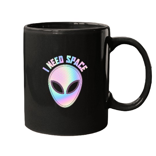 Aliens UFO I Need Space Aliens are real Funny Cute Alien Face Lover UFO Mugs