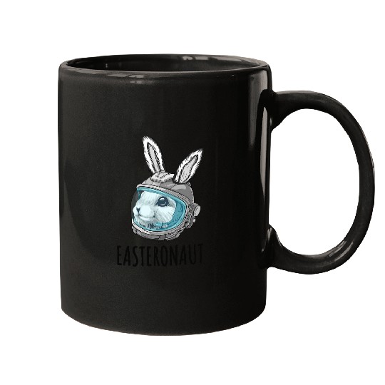 Astronaut Job Rabbits Funny Easter Bunny Astronaut Kids Toddler Space Egg Hunt Mugs