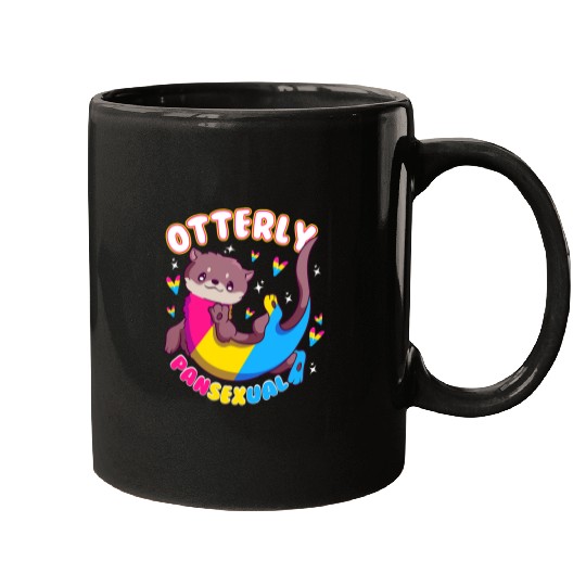 Otter Pet Super Cute Otter Otterly Pansexual Pride Mugs