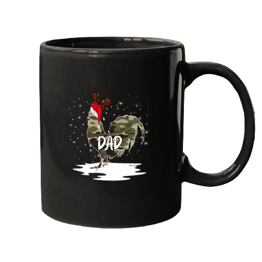 Chicken Pet Rooster Camoflauge Dad Camo Military Tactical xmass Family Mugs
