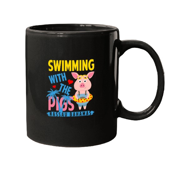 Pig Pet With The Pigs Nassau Bahamas Hello Summer Beach Mugs