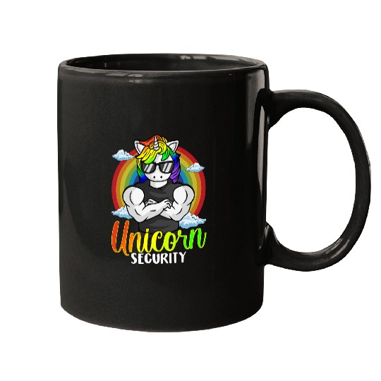 Unicorn Pet Cute Funny Unicorn Security Confident Rainbow Mugs