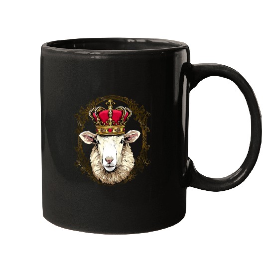 Sheep Pet Royal Sheep King Queen Princess Lamb Farm Animal Mugs