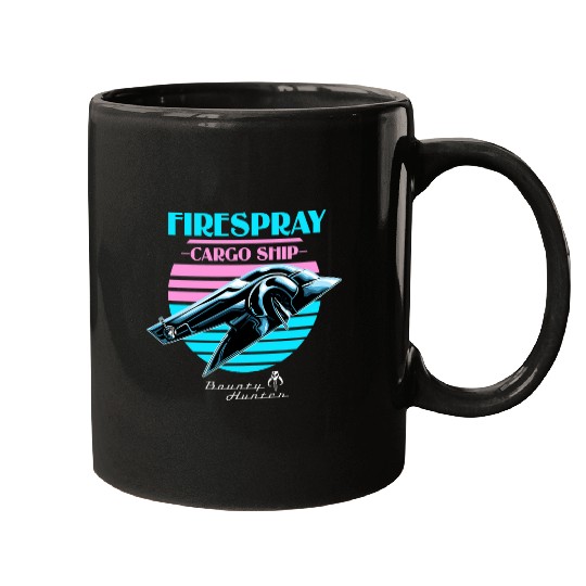 Book Fun Star Wars The Book Of Boba Fett Firespray Cargo Ship Logo Mugs